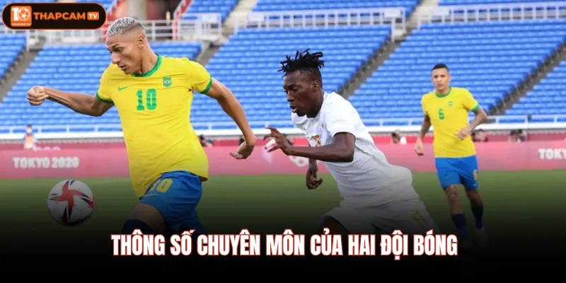 Thông số chuyên môn của hai đội bóng
